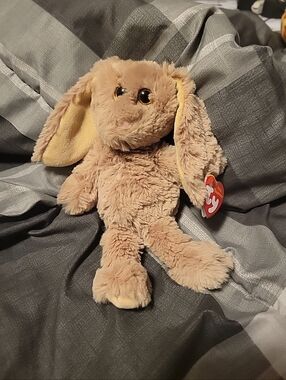Ty Attic Treasures Adrienne Bunny Rabbit Plush Brown Stuffed Animal 9 Inch